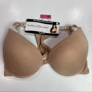 Push-Up Bobbie Brooks nude front fasten bra New